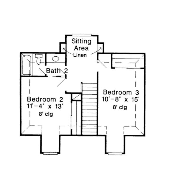 Victorian House Plan Second Floor - Fiserway Ranch Home 137D-0032 - Search House Plans and More