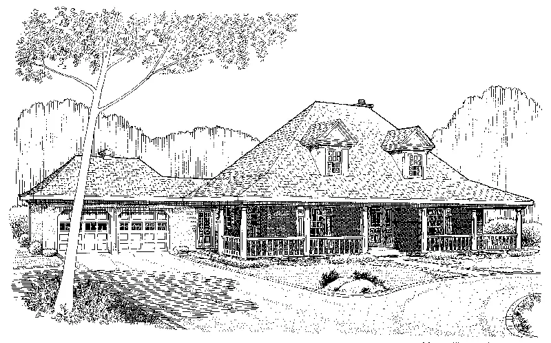 Victorian House Plan Front of Home - Fiserway Ranch Home 137D-0032 - Search House Plans and More