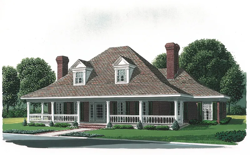 Victorian House Plan Front of Home - Macey Farm Southern Home 137D-0036 - Shop House Plans and More