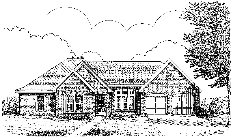 Ranch House Plan Front of Home - Mackin Ranch Home 137D-0037 - Shop House Plans and More