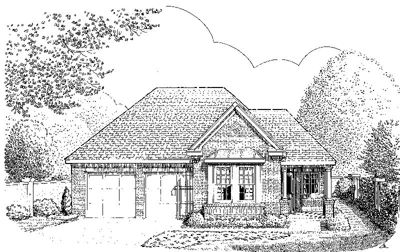 Ranch House Plan Front of Home - Racquel Ranch Home 137D-0040 - Shop House Plans and More