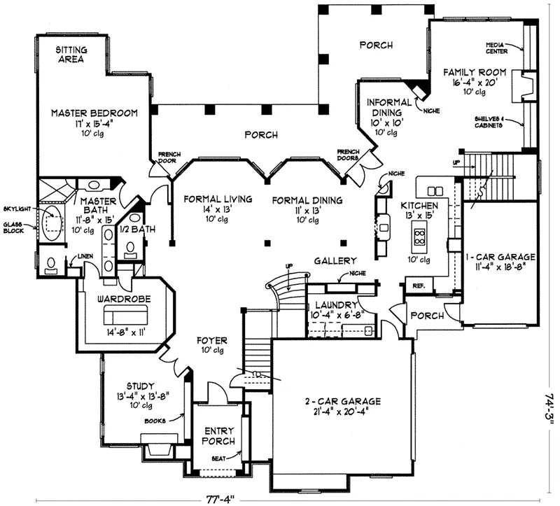 Colonial House Plan First Floor - Smizer Traditional Home 137D-0043 - Shop House Plans and More