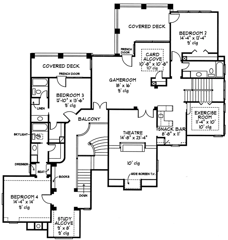 Colonial House Plan Second Floor - Smizer Traditional Home 137D-0043 - Shop House Plans and More