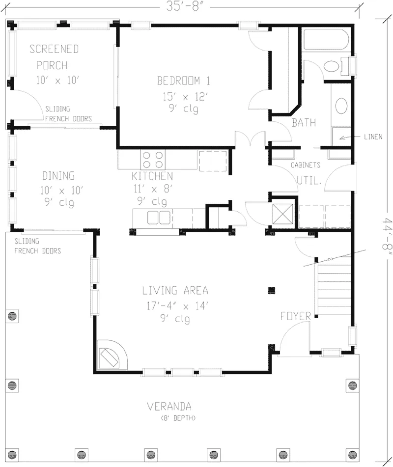 Modern Farmhouse Plan First Floor - Sophie Creek Country Home 137D-0082 - Shop House Plans and More