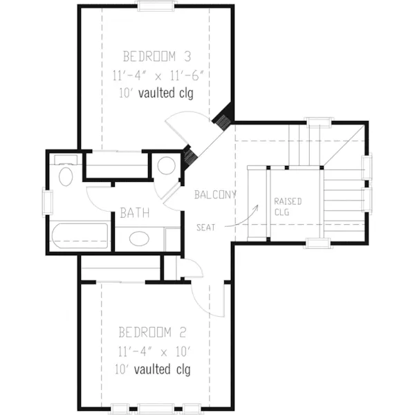 Farmhouse Plan Second Floor - Sophie Creek Country Home 137D-0082 - Shop House Plans and More