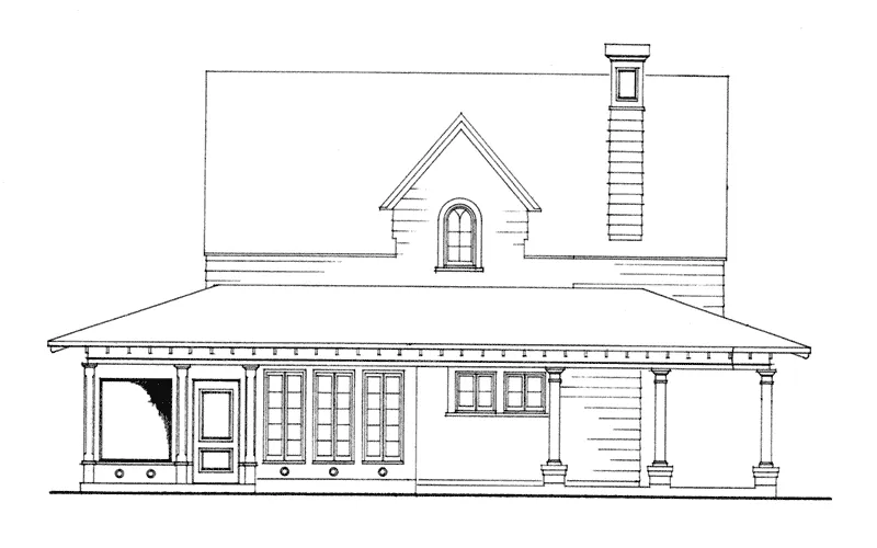 Greek Revival House Plan Left Elevation - Sophie Creek Country Home 137D-0082 - Shop House Plans and More