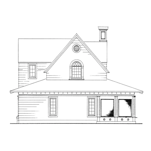 Farmhouse Plan Rear Elevation - Sophie Creek Country Home 137D-0082 - Shop House Plans and More