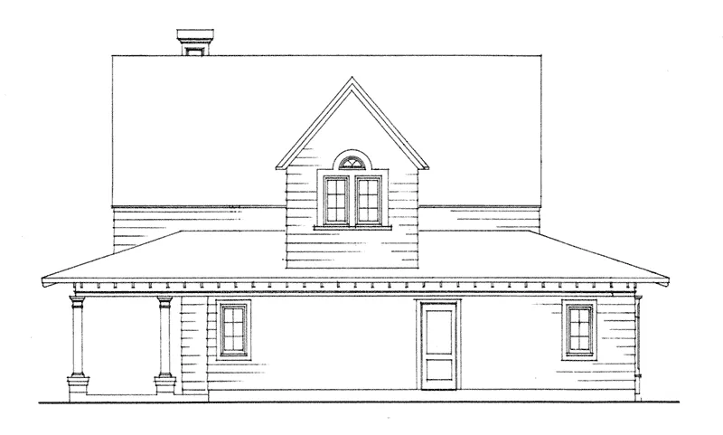 Greek Revival House Plan Right Elevation - Sophie Creek Country Home 137D-0082 - Shop House Plans and More