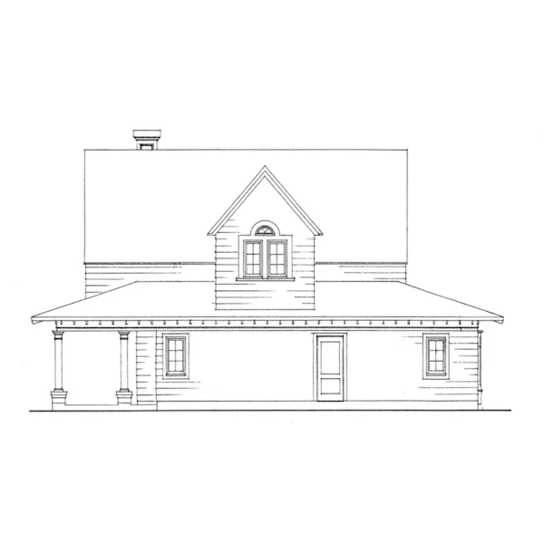 Farmhouse Plan Right Elevation - Sophie Creek Country Home 137D-0082 - Shop House Plans and More