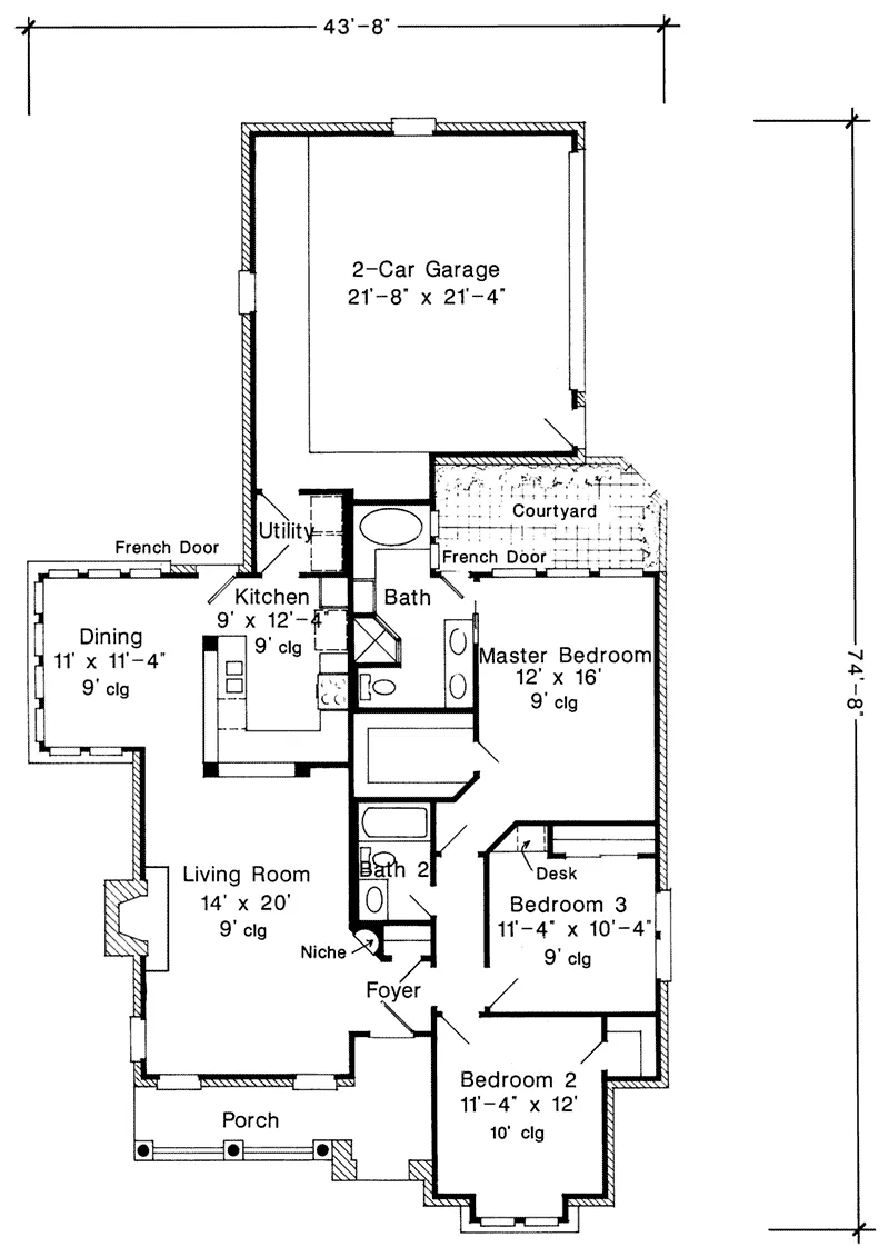 First Floor - Sommers Landing Ranch Home 137D-0087 - Shop House Plans and More
