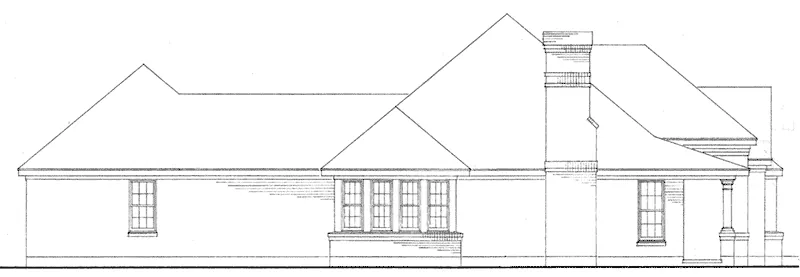 Left Elevation - Sommers Landing Ranch Home 137D-0087 - Shop House Plans and More