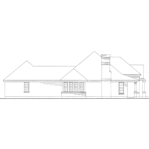 Left Elevation - Sommers Landing Ranch Home 137D-0087 - Shop House Plans and More