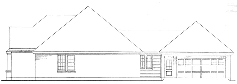 Right Elevation - Sommers Landing Ranch Home 137D-0087 - Shop House Plans and More