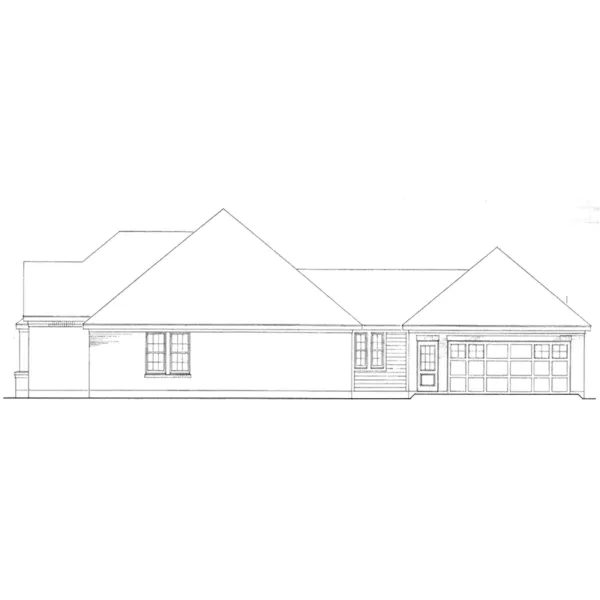 Right Elevation - Sommers Landing Ranch Home 137D-0087 - Shop House Plans and More