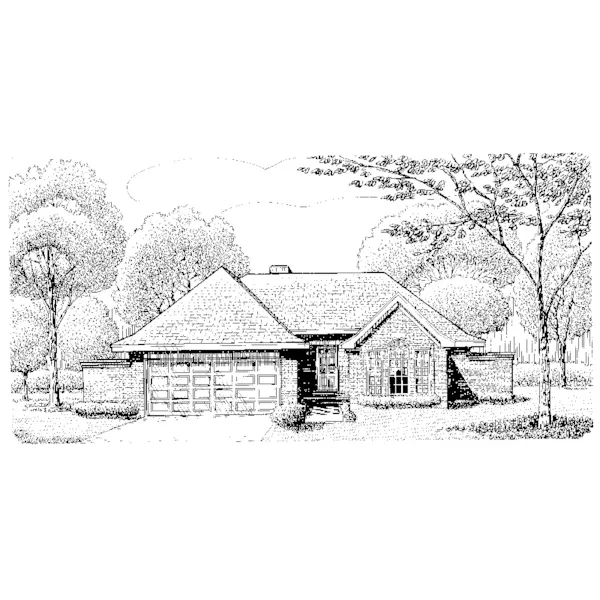 Country House Plan Front of Home - Chestertown Ranch Home 137D-0185 - Search House Plans and More