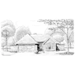 Country House Plan Front of Home - Chestertown Ranch Home 137D-0185 - Search House Plans and More