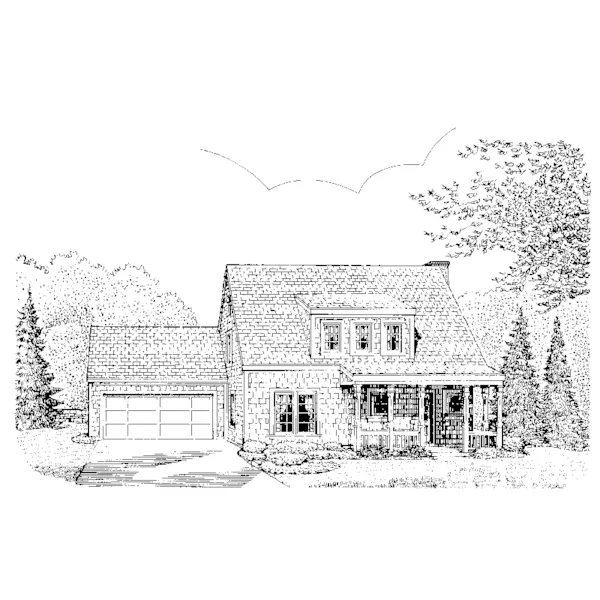 Country House Plan Front of Home - Dexton Shingle Country Home 137D-0186 - Search House Plans and More