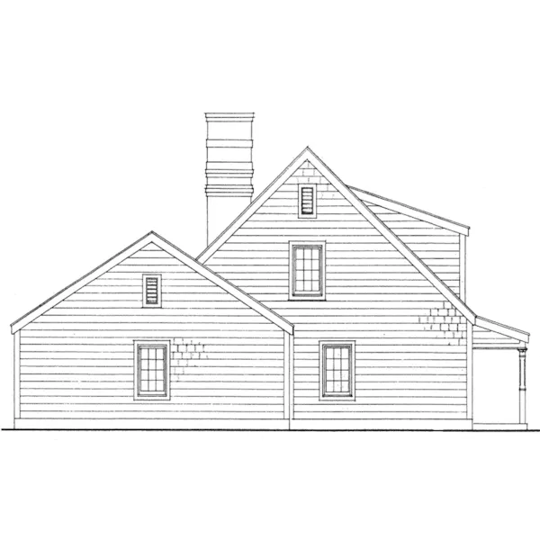 Country House Plan Left Elevation - Dexton Shingle Country Home 137D-0186 - Search House Plans and More