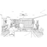 Country House Plan Living Room Photo 01 - Dexton Shingle Country Home 137D-0186 - Search House Plans and More