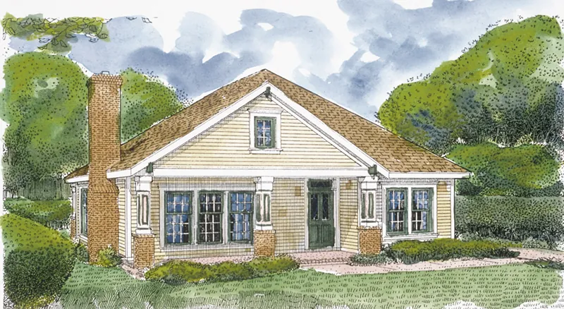 Victorian House Plan Front of Home - Honey Cliff Craftsman Home 137D-0192 - Search House Plans and More