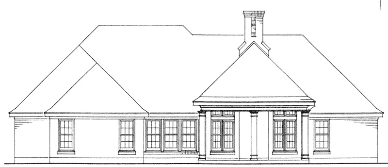 Victorian House Plan Rear Elevation - Honey Cliff Craftsman Home 137D-0192 - Search House Plans and More