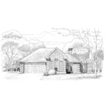 Bungalow House Plan Front of Home - Lacole Ranch Home 137D-0194 - Shop House Plans and More