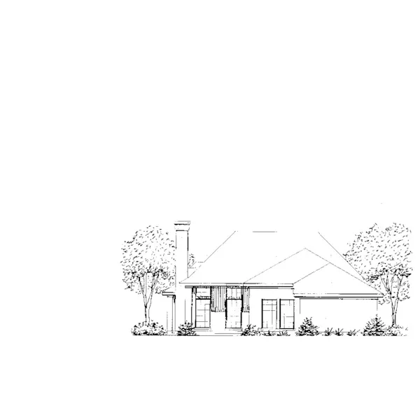 Bungalow House Plan Rear Photo 01 - Lacole Ranch Home 137D-0194 - Shop House Plans and More