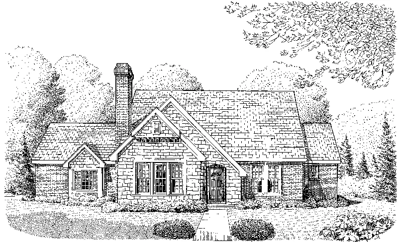 Greek Revival House Plan Front of Home - Loreen Ranch Home 137D-0196 - Shop House Plans and More