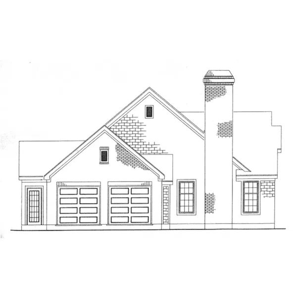 Greek Revival House Plan Left Elevation - Loreen Ranch Home 137D-0196 - Shop House Plans and More