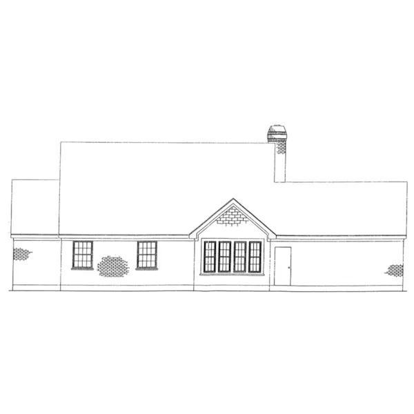 Greek Revival House Plan Rear Elevation - Loreen Ranch Home 137D-0196 - Shop House Plans and More