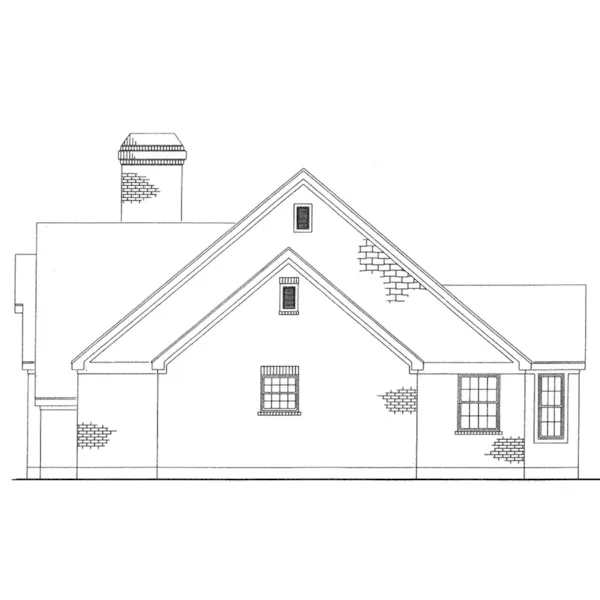 Greek Revival House Plan Right Elevation - Loreen Ranch Home 137D-0196 - Shop House Plans and More