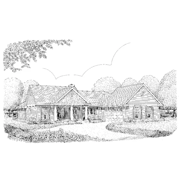 Country House Plan Front of Home - Nora Bend Traditional Home 137D-0198 - Shop House Plans and More