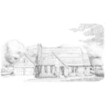 Shingle House Plan Front of Home - Carlan Traditional Ranch Home 137D-0201 - Search House Plans and More