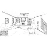 Country House Plan Family Room Photo 01 - Gelsey Country Home 137D-0205 - Search House Plans and More