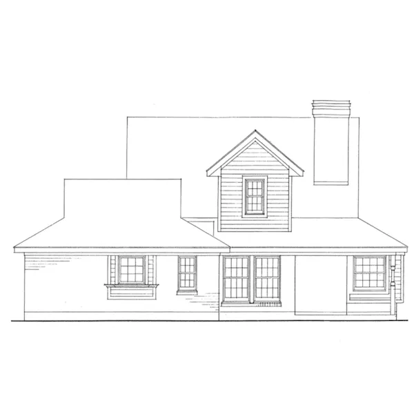 Country House Plan Rear Elevation - Gelsey Country Home 137D-0205 - Search House Plans and More