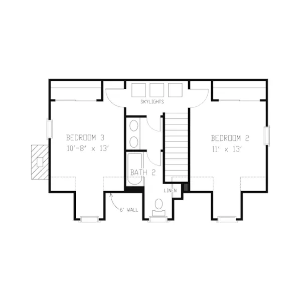 European House Plan Second Floor - Johnson Bay Country Home 137D-0206 - Search House Plans and More