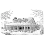 European House Plan Front of Home - Johnson Bay Country Home 137D-0206 - Search House Plans and More