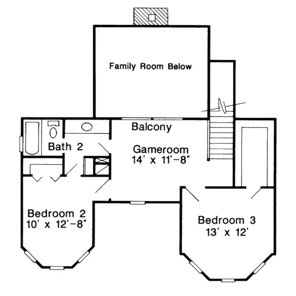 Modern House Plan Second Floor - Marvene Country Victorian Home 137D-0208 - Shop House Plans and More