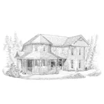 Modern House Plan Front of Home - Marvene Country Victorian Home 137D-0208 - Shop House Plans and More