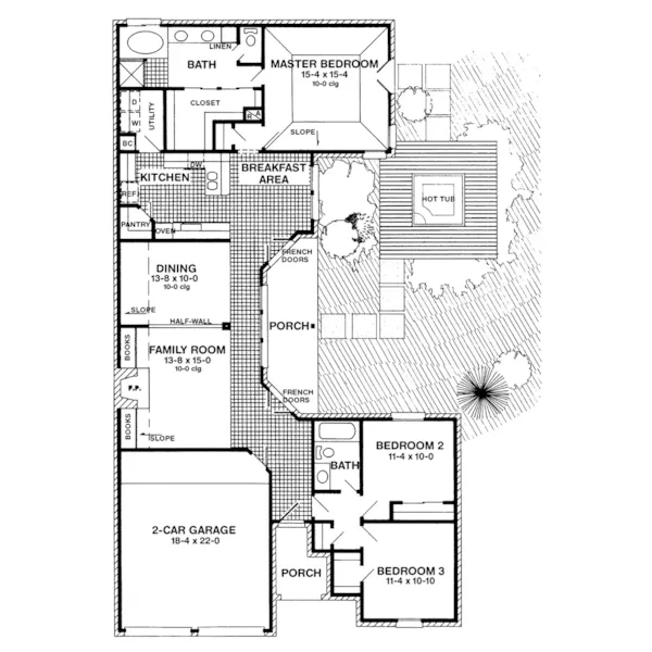 Country House Plan First Floor - Nitara Traditional Ranch Home 137D-0210 - Shop House Plans and More