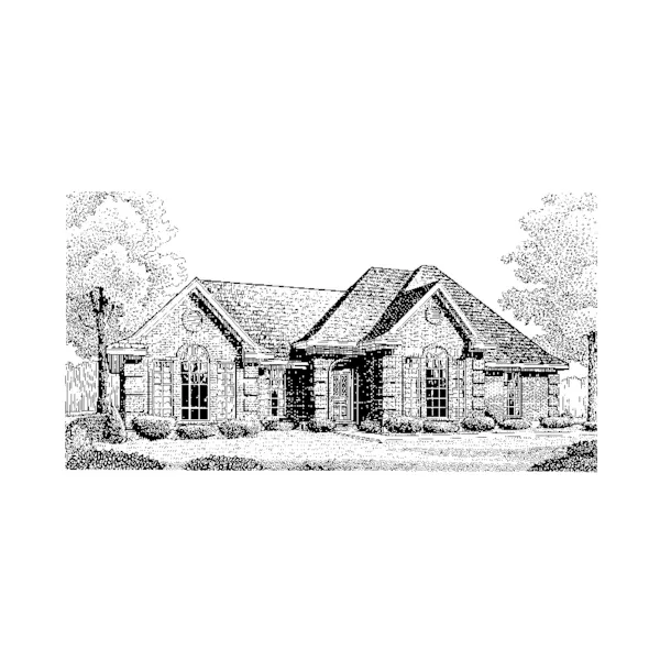 Farmhouse Plan Front of Home - Ritter Run Ranch Home 137D-0213 - Shop House Plans and More