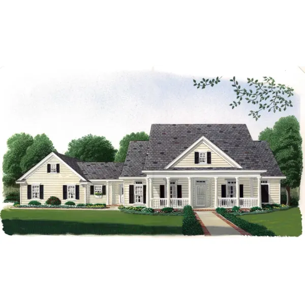 Front Image - Shaker Woods Country Home 137D-0215 - Shop House Plans and More