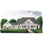 Front Image - Shaker Woods Country Home 137D-0215 - Shop House Plans and More