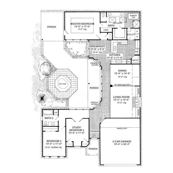 Modern House Plan First Floor - Singer Traditional Ranch Home 137D-0216 - Shop House Plans and More