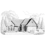 Modern House Plan Front of Home - Singer Traditional Ranch Home 137D-0216 - Shop House Plans and More