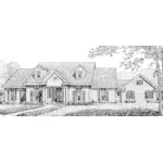 Country House Plan Front of Home - Sims Square Traditional Home 137D-0217 - Shop House Plans and More