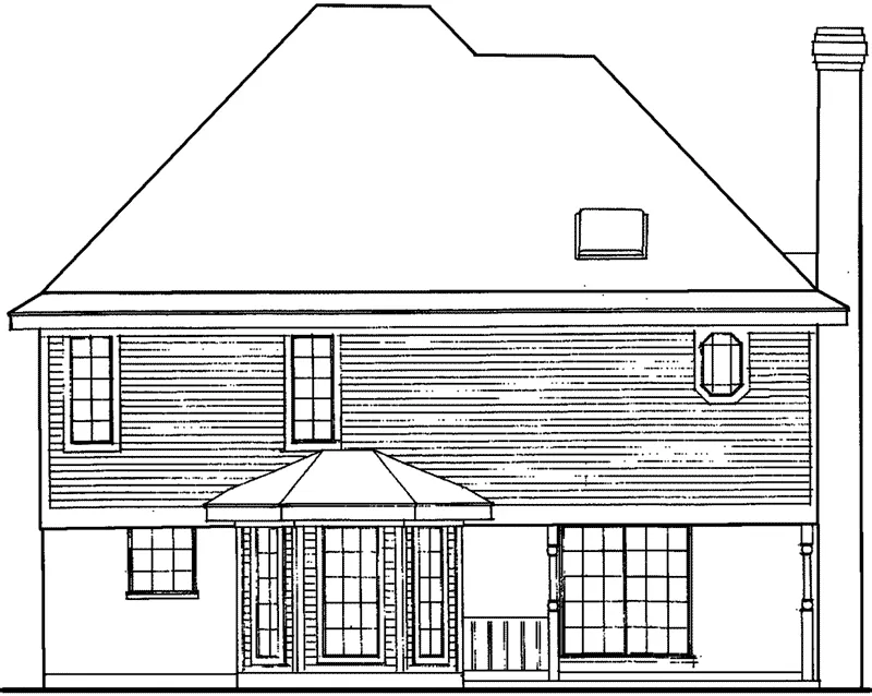 Southern House Plan Rear Elevation - Tranquil Brook Victorian Home 137D-0218 - Shop House Plans and More