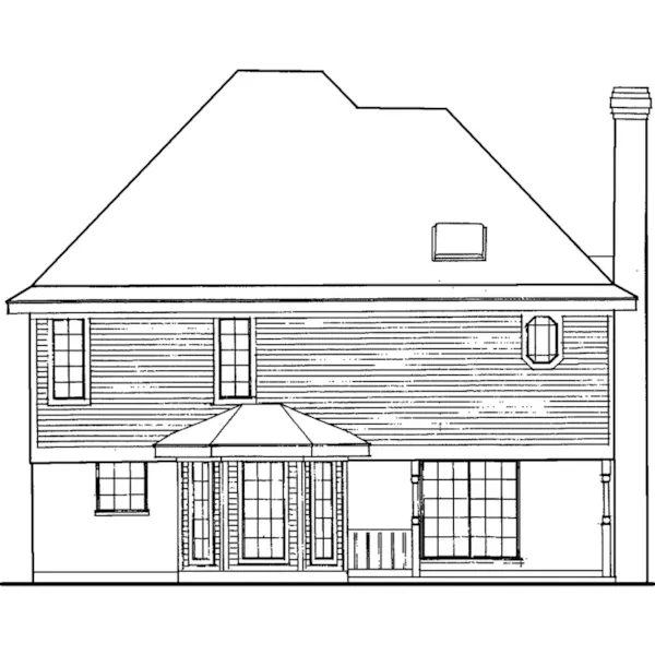 Country House Plan Rear Elevation - Tranquil Brook Victorian Home 137D-0218 - Shop House Plans and More