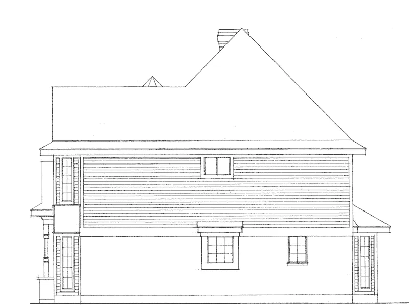 Southern House Plan Right Elevation - Tranquil Brook Victorian Home 137D-0218 - Shop House Plans and More
