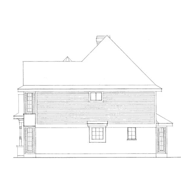 Country House Plan Right Elevation - Tranquil Brook Victorian Home 137D-0218 - Shop House Plans and More